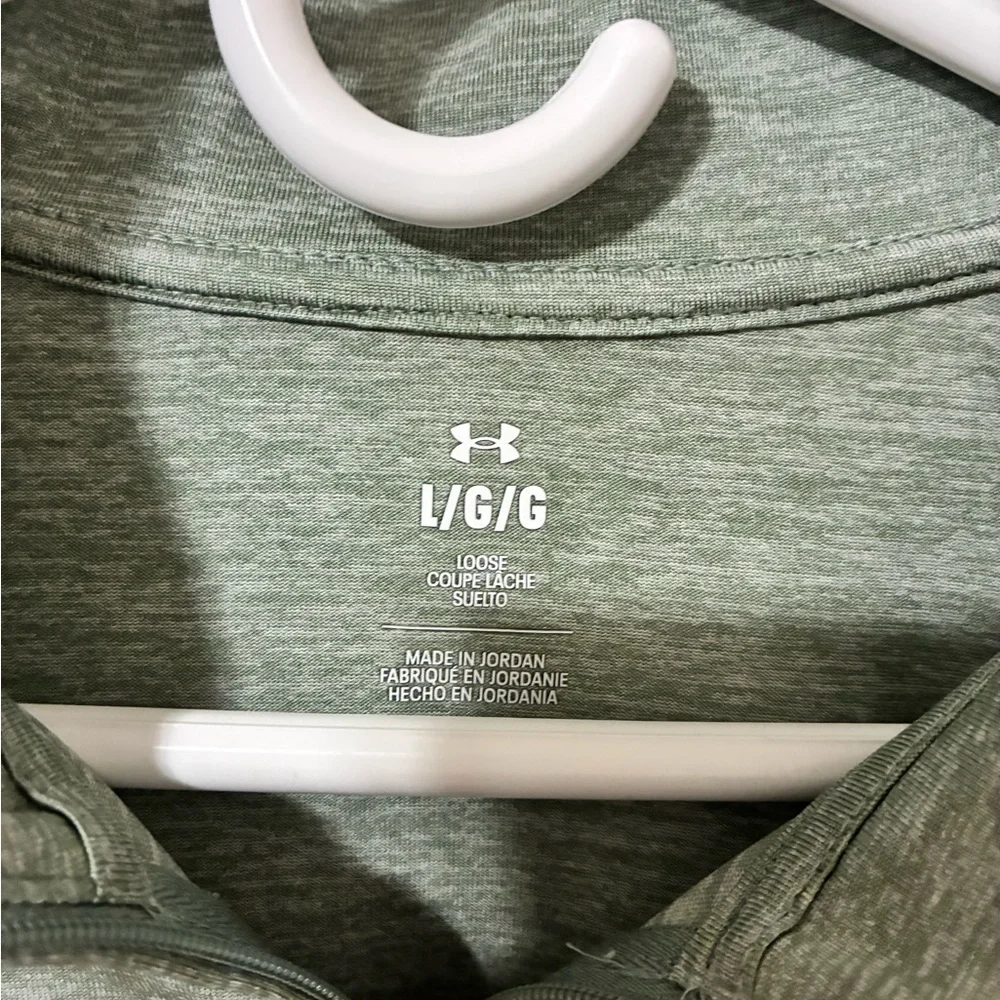 Under Armour Woman’s  Green Quarter-Zip Pullover - Picture 3 of 5